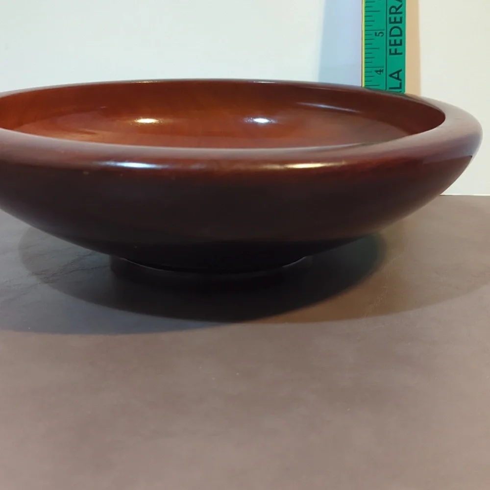 Vintage CaribCraft Solid Mahogany Wood Bowls Salad Set With Fork And Spoon Haiti